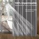 thumbnail image 4 of Cortina De Baño Tela, Cortina De Ducha con Ganchos, EVA PE Cortinas de Regadera Antimoho Impermeable Antibacteriano, Ojales De Metal, Duradero, para Duchas de Baño y Bañeras, 4 of 4