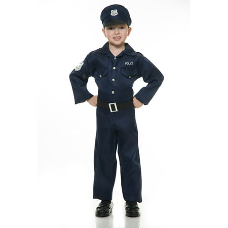 Navy Blue Police Officer Uniform Boys Halloween Costume - Walmart.com