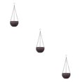 thumbnail image 2 of ZheElen 2 Pièces Élégant et Pratique Suspendu Pots de Fleurs pour Intérieur et Extérieur Café 3Set, 2 of 6