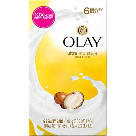 Olay Ultra Moisture Beauty Bar Soap with Shea Butter - 6 Bath Bars