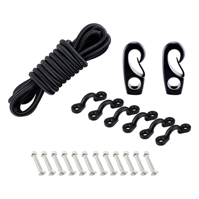 Kayak Canoa Barco Bungee Cuerda De 6x Ojos De Almohadilla 2x Extremos De Cable 12x Tornillos Macarena Amarres de trinquete para kayak