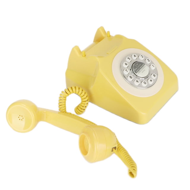 Teléfono de Marcación Giratoria ANGGREK Vintage con Campana de Metal Clásica para Decoración de Oficina en Casa