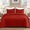 Vintage Red, variant on Whale Flotilla 2-Piece Twin Quilt Set, Soft Embossed Bedding Set, Lightweight Bedspread Coverlet with Damask Vintage Pattern, Reversible Bed Cover for All Seasons, Light Grey
