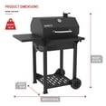 thumbnail image 6 of Nexgrill 22" Barrel Charcoal Grill with Side Shelf, 550 SQ In Cooking Space, Adjustable Chimney, Air Dampers, Temperature Gauge, Warming Rack, Smoker Grill for Camping, Picnics, and More - 810-0025, 6 of 8