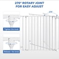 thumbnail image 6 of Vomeast 34.6"-84.2" Extra Wide Baby Safety Gate,Auto Close Pet Dog Gates for Stairs Doorways Fireplace,Anti-Trip Pedal,29.5" Tall,White, 6 of 10