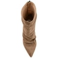 thumbnail image 5 of Journee Womens Markie Back Heel Zip Stiletto Booties, Widths Available, 5 of 10