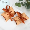 thumbnail image 4 of Wedding Candy Box,50pcs Kraft Paper Pillow Birthday Party Gift Box Gift Box Extended Durability, 4 of 13