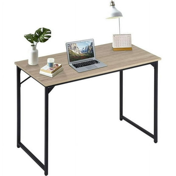 Computer Desk,39.4” 47.2”Home Office Desk Writing Study Table Modern Simple Style PC Desk with Metal Frame for Home Office (39.4”, Nature)