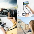 thumbnail image 5 of Universal Smart Mobile Phone Stand,Hanging on Neck Cell Phone Mount Holder, Flexible Lazy Bracket DIY Free Rotating for Multiple Functions (Black), 5 of 6