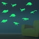 thumbnail image 2 of Pegatinas fluorescentes The Dark Stickers Dibujos animados Calcomanía de pared luminosa para niños 9x dinosaurio, 2 of 9