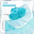 thumbnail image 2 of 11 Yards Organza Ruffled Fabric Ruffle Retro Organza Fabric Trim Edge Gather Ruffle Trim for Applique Sewing Craft Dress Bag Costume Decor (Cyan) DIY, 2 of 9