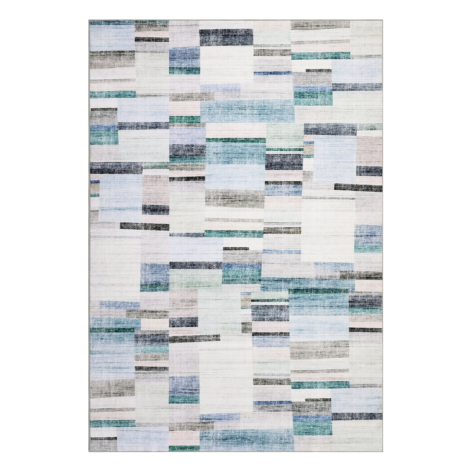 Amkui Washable Rug 9x12 Area Rugs for Living Room Modern Geometric Bedroom Rug Soft Non-Skid Indoor Large Throw Rugs Stain Resistant Carpet for Dining Room