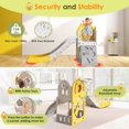 thumbnail image 6 of ZENPETIO 5 in 1 Toddler Slide for Toddlers Age 1-3, Cute Duck Theme Baby Slide with Basketball Hoop and Ball, Indoor and Outdoor Backyard Playground with Stair Yellow, 6 of 7