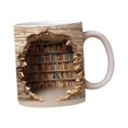 thumbnail image 1 of Taza de café Bookworm, taza para beber del Club de libros, taza con estante de biblioteca, Taza de cerámica con asa para oficina y hogar, taza de café Estilo B Macarena Taza de café amantes de los libros, 1 of 8
