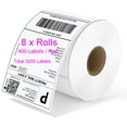 thumbnail image 2 of axGear 3200 x Direct Thermal Shipping Label 8 Rolls 400 Labels / Roll 4 x 6 Inch 1 inch Diameter Core, 2 of 6