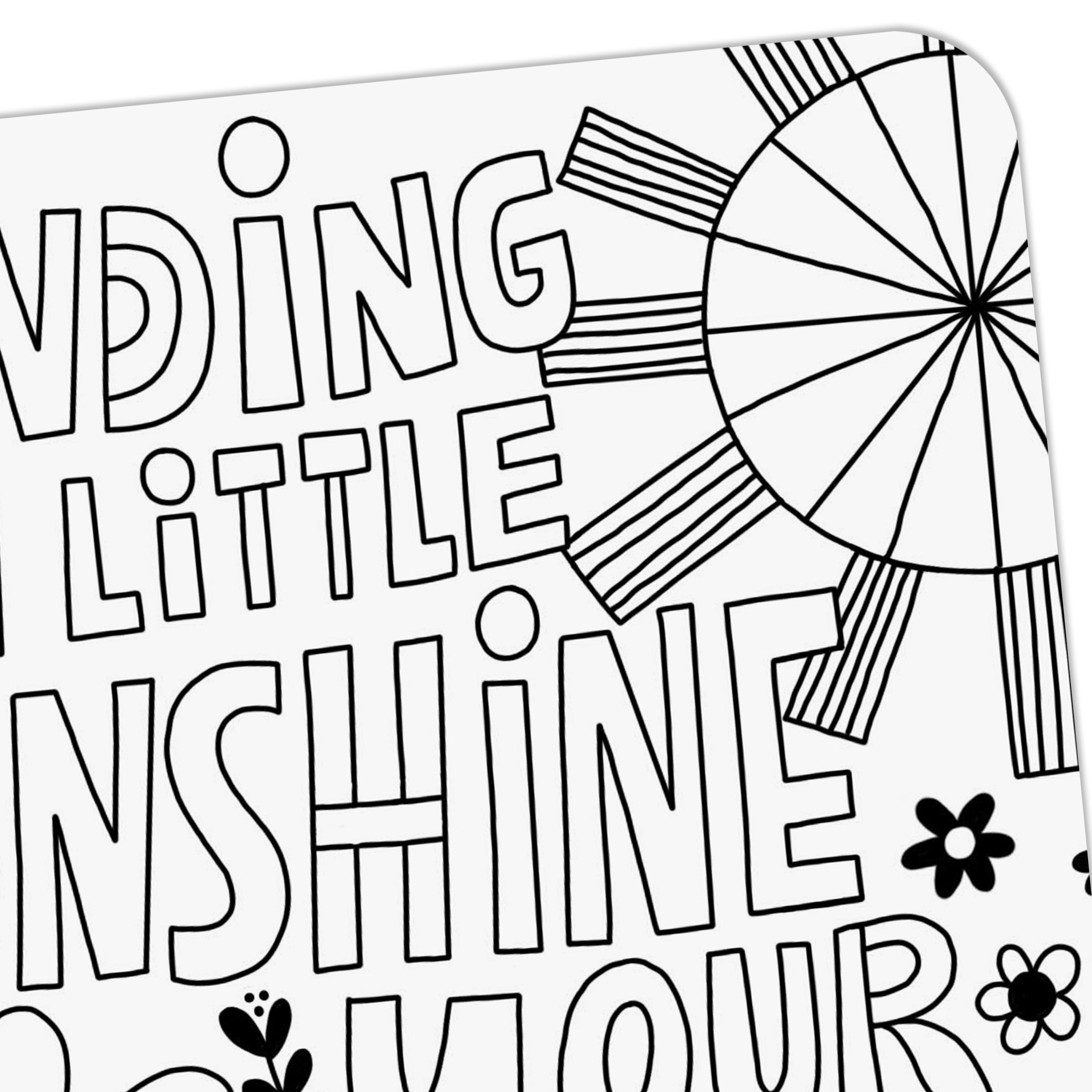 Hallmark Just Because Crayola Coloring Thinking of You Card (Sending Sunshine)