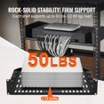 thumbnail image 3 of VEVOR 2U Server Rack Shelf 16"/406 mm Depth Vented Rack Mount Shelf with Tray, 3 of 12