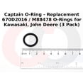 thumbnail image 4 of Captain O-Ring - Replacement 670D2016 / M88478 O-Rings for Kawasaki, John Deere 3 Pack, 4 of 6