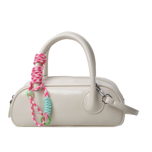 Bolso baguette mano nicho bolso plateado alta gama versátil nuevo bolso hombro bolso hombro PU verano para mujer 06010-PZ20240619013307 blanco