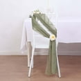 thumbnail image 3 of Efavormart 5 Pack 22" x 78" Eucalyptus Sage Green DIY Premium Chiffon Designer Chair Sashes  for Wedding, Party, Event, Banquet, Decoration, 3 of 10