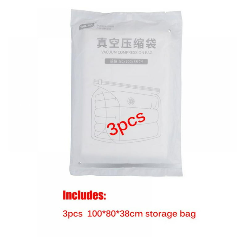 3pcs Vacuum Storage Bags,for Bedding,pillows,towel,clothes Space