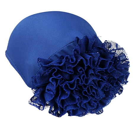 Casquettes Femmes Musulmanes Turban Chapeau Chimio Casquette Perte de Cheveux  Écharpe Dentelle Wrap Hijib Cap Bleu une Taille 
