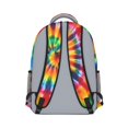thumbnail image 3 of Red and Yellow Tie Dye Pattern Backpack for School, Cute School Bag with Adjustable Shoulder Straps and Padded Back, 15.3"x11"x6.7", 3 of 5