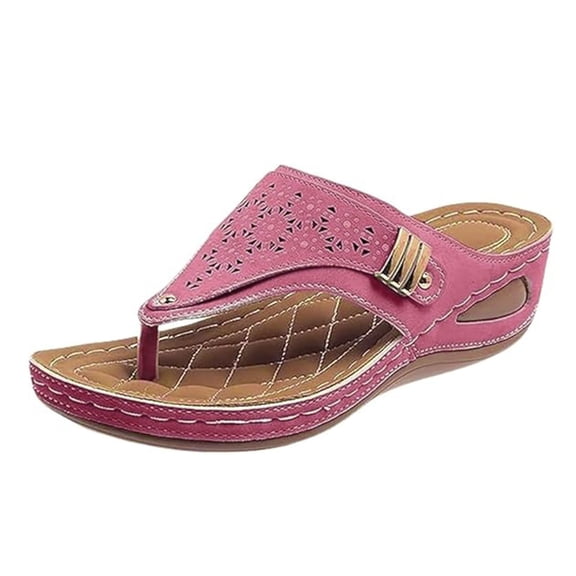 Yuanlong Womens Sandals Hollow Arch Support Flip Flops Summer Comfortable Dressy Casual Beach Sandals