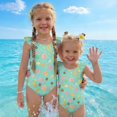 thumbnail image 7 of Abcomgle Toddler Girl Swimsuit 4t Candy Graphic One Piece Swimsuit for Girls Ruffled Stretchy Swimwear for Girls, 7 of 7