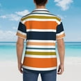 thumbnail image 6 of Haiem Colorful Pastel Stripes Printed Hawaiian Shirt for Men - Men’s Casual Beach Summer Shirts - Stretch Fabric with Modern Fit-3X-Large, 6 of 9