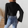 thumbnail image 4 of TINZ Sweater Dress Long Sleeve Oversized Tunic With Exquisite Embroidery And Panel Design Warm Winter Knit Vest Dress Long Pullover Sweater Belted Long Dress, 4 of 5