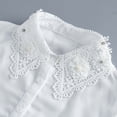 thumbnail image 4 of Women's Multifunctional Detachable Beaded With Style Reusable Blouse False Blouses Button down Shirts Dickey Shirt Women Colla Shirt under Button up Shirt Women Dickey Turtleneck N Colla Dress Shirt, 4 of 6