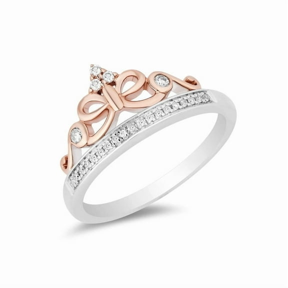 CAUER 14K White Gold Plated Round Moissanite Victorian Band Ring for Women – Elegant Statement Jewelry Gift with Certificate & Lifetime Warranty