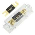 thumbnail image 1 of Unique Bargains 1 Set Car Audio 0 4 8 Gauge Inline ANL Fuse Holder Transparent Fuse Block with 2pcs 80A Fuse, 1 of 7