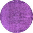 thumbnail image 1 of Ahgly Company Indoor Round Oriental Purple Industrial Area Rugs, 6' Round, 1 of 4