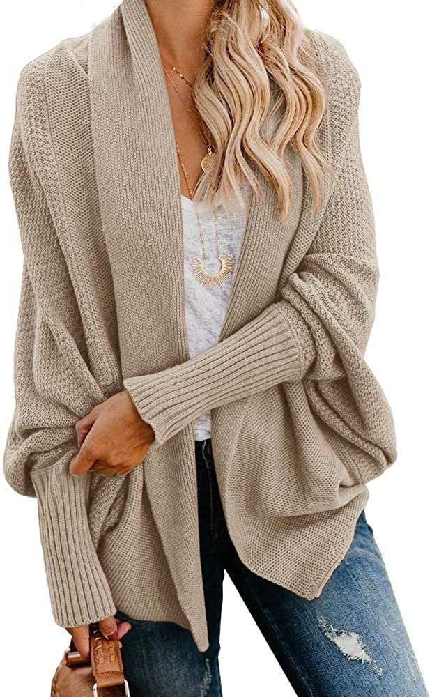 Women's Kimono Batwing Cable Knitted 
