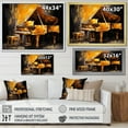 thumbnail image 4 of Designart "Jazzed Keys In Black And Yellow Piano I" Music Floater Framed Wall Decor, 4 of 5