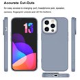 thumbnail image 2 of CocoStake Compatible with iPhone 13 Pro Case 6.1 " 2021 , Liquid Silicone Full Body Protection Cover Case with Screen and Camera Protection, Soft Microfiber Lining [Gray], 2 of 7