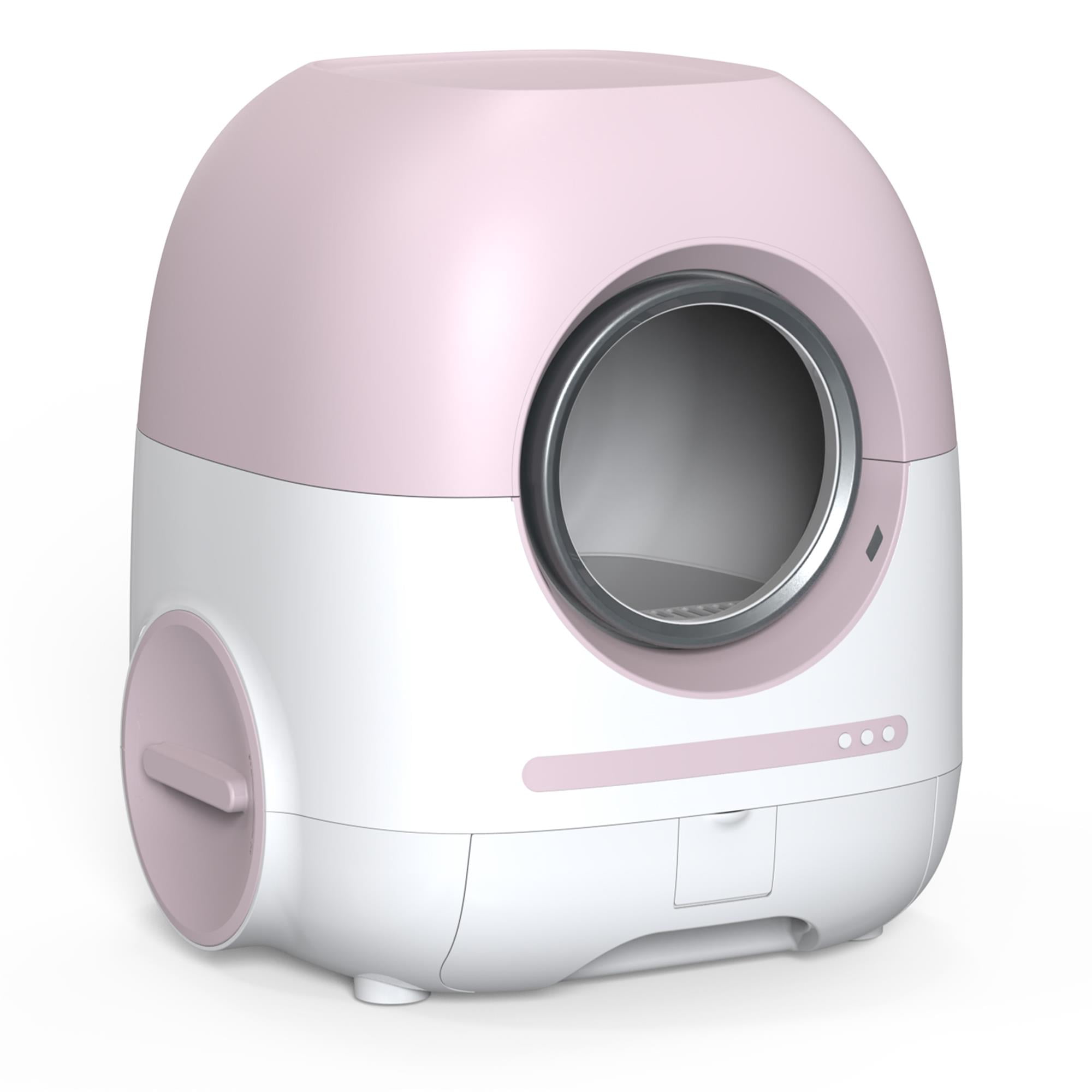 Pefilos 80L Large Capacity Smart Self Cleaning Cat Litter Box for Multi Cats, Automatic with Mat, Liner, Support 5G/Anti-Pinch, Pink Pefilos 80L Large Capacity Smart Self Cleaning Cat Litter Box for Multi Cats, Automatic with Mat, Liner, Support 5G/Anti-Pinch, Pink