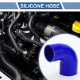 thumbnail image 2 of Unique Bargains 1 Set 63-70mm 2.48"-2.76" ID 102mm 4.02" Length 90° Blue Car Silicone Hose with Clamps Universal, 2 of 7
