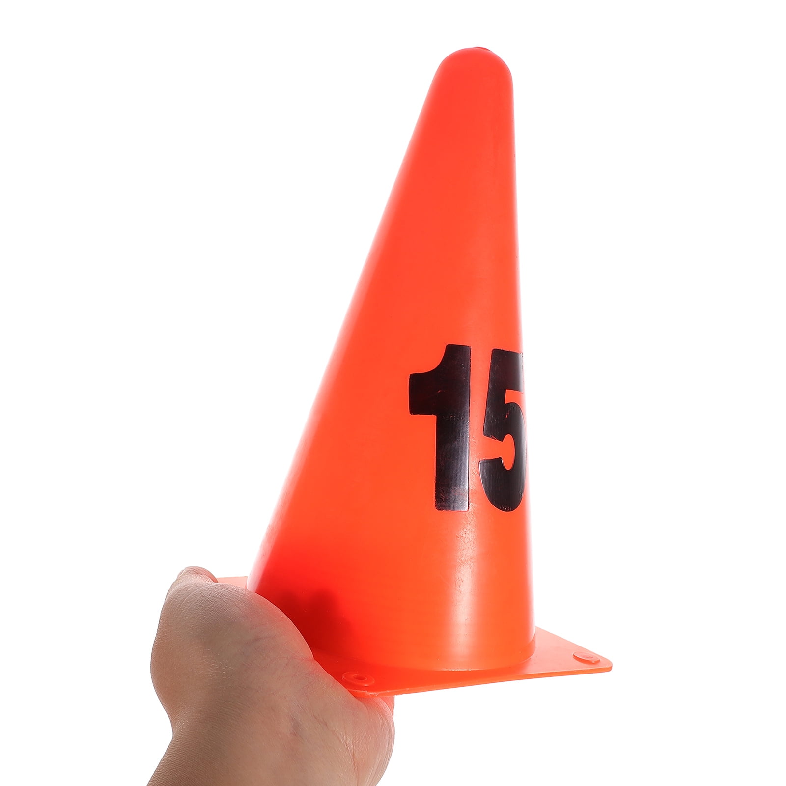 Baluue 15Pcs Orange Training Cones Numbered Plastic Soccer Basketball Football