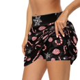 thumbnail image 2 of Pzuqiu Christmas Candy Womens Golf Skirts Built in Shorts Pockets High Waisted,A Line,Build in Shorts,with Pockets,Lightweight,for Running Tennis Golf Workout Sports, 2 of 7