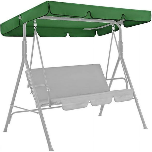 Cubierta protectora para columpios, cubiertas para columpios de jardín al aire libre, toldo impermeable para exteriores, sombrilla para mecedora de 3 asientos (verde, 195 x 125 x 15 cm)