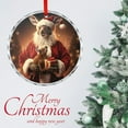 thumbnail image 3 of Santa Christmas Kangaroo Glass Ornament Kangaroos Xmas Christmas Ornament Round Glass Ornaments for Teacher Coworker Boss Friend Mentors, 3 of 8