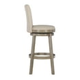 thumbnail image 3 of Linon Davis Round 32" Mid Back Swivel Bar Stool, Rustic Taupe/Beige, 3 of 12