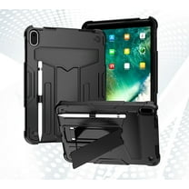 EpicGadget Case for iPad 10th Generation 10.9 Inch 2022 Released - Heavy Duty Rugged Hybrid Case with Kickstand Pencil Holder Cover Case (Black/Black)