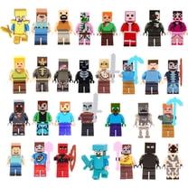Mine-craft Mini Action Figures & Accessories Building Toys party supplies Set 30-Pack, 1.77-in Scale Collectible Toys Playset
