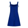 thumbnail image 4 of ABATAB Rompers for Women Summer Button down Casual Sleeveless Shorts Jumpsuits Loose Fit Trendy Overalls with Pockets, 4 of 4