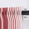 thumbnail image 5 of Red Vertical Striped Valance Curtains for Kitchen/Living Room/Bathroom/Bedroom Window, Rod Pocket Small Topper Half Short Window Curtains Sheer Scarf, Farmhouse Minimalist Abstract Lines 42"x18", 5 of 8