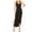black, variant on Aigeman Womens Solid Ruched Slip Dress, Black, 16/18